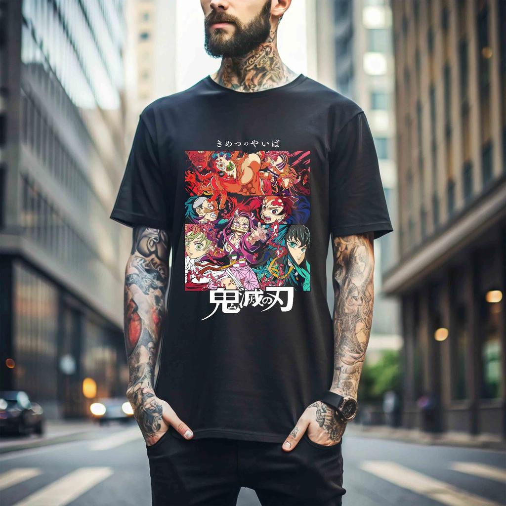100% Cotton TOPS UNISEX TEES MENS WOMENS Hashira Demon Slayer T-Shirt Kimetsu No Yaiba Tengen Horror Anime Gift Shirt 529