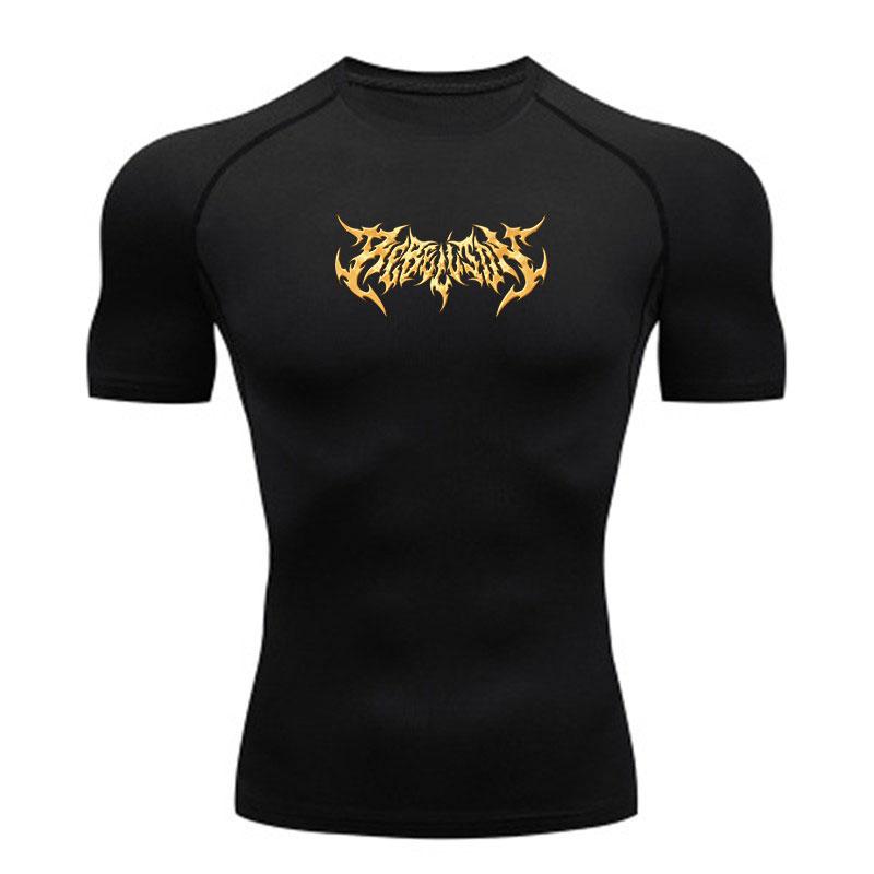 Men Compression Athletic Workout T-shirt, Quick Dry Lightweight Sports Tee for Gym Training Jogging Fitness Running, Stretchy Breathable Casual Active