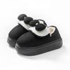 Unisex Winter Warm Platform Heel-Covered Cotton Slippers