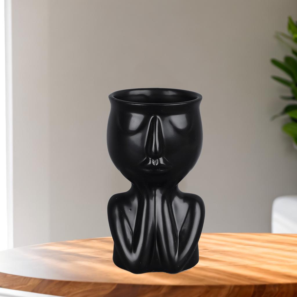 Ceramic Face Planter Pot Nordic   Modern Innovative Face   Planter Pot for   Hotel Desktop Ornaments
