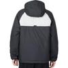 Nike Jaqueta de Algodão com Capuz de Manga Comprida com Logo da Marca com Design Patchwork Jaqueta Masculina Preto Cinza DD6858-070