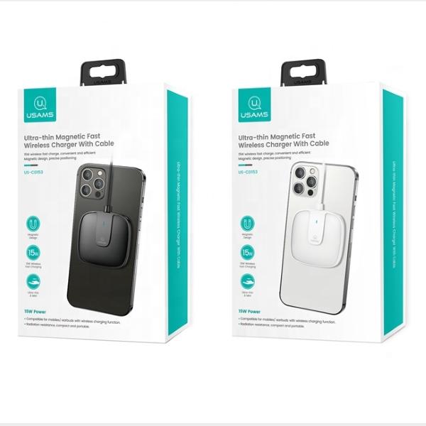 USAMS Land. Inductive Us-Cd153 Magnetic15W Iphone 12 Series White/White Cd153Dz02