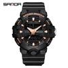 Sanda Luminous Unisex Multifunctional Casual Electronic Watch