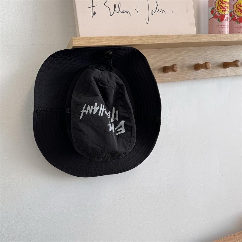 

Универсальная шляпа в стиле с принтом букв Женская солнцезащитная шляпа-панама чёрный