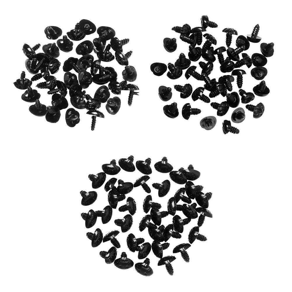 40Pcs Black Plastic Safety Noses For Teddy Bear Doll Animal Puppet Crafts Children DIY Doll toys Accessories Dog Puppy Nose