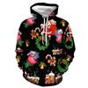 Christmas Men's Hoodie 3D Printed Long-Sleeve Hooded Sweatshirt Fall/Winter Holiday Style Casual Oversized Men's Sweatshirt Top