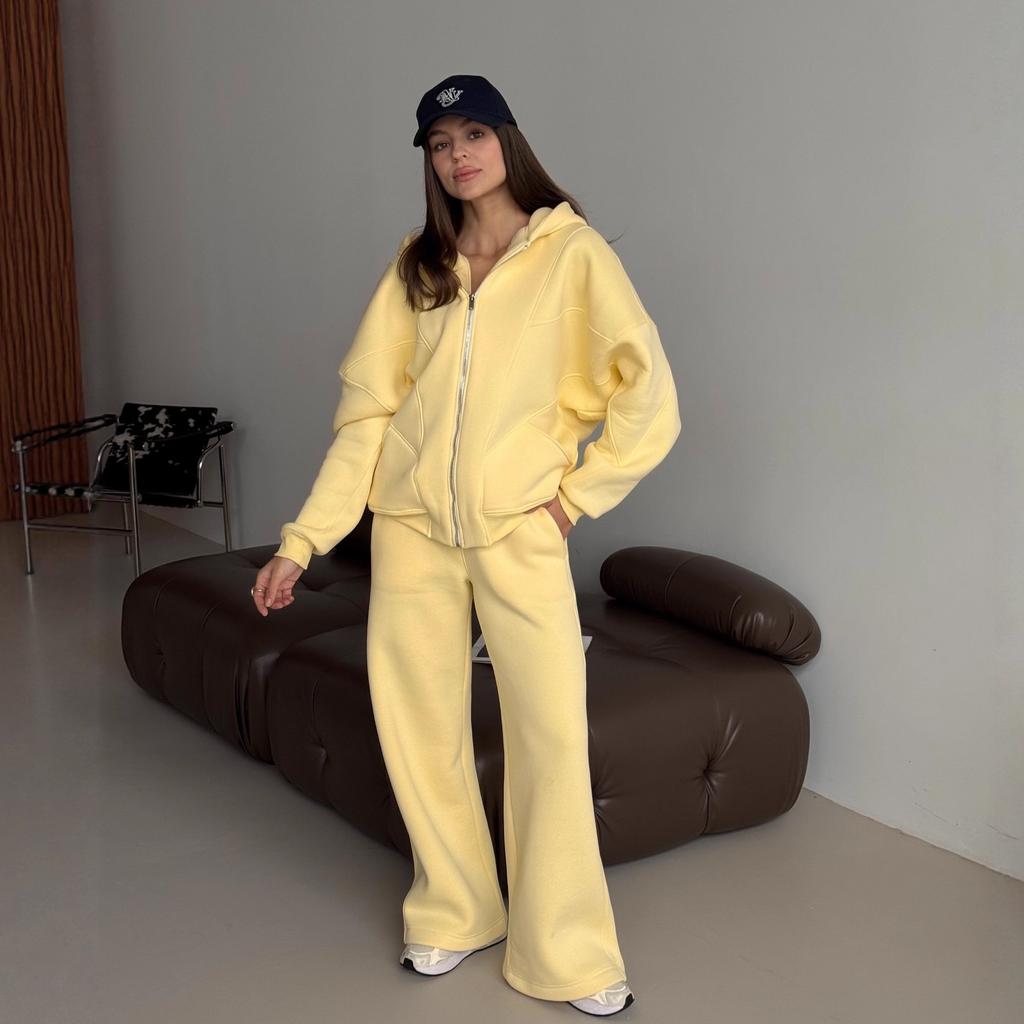 European and American Casual Suit American Autumn and Winter Cardigan Sports Women's Clothing Fashion Street Style Long-sleeved Jacket Trousers Two-