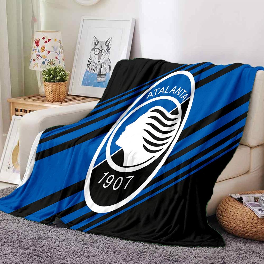 Atlanta Fc Emblem Design Flannel Blanket, Soft Polyester, Modern Design, All-Season for Camping, Travel, Gifts for holidays or birthdays