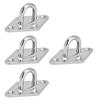 4 PCS 304 Stainless Steel Heavy Duty Hammock Hanging Kit Rhombus Includes Screw Bolts Stainless Steel Pad Eye Plate