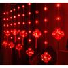 Red Lantern Curtain String Lights for New Year and Spring Festival - Perfect for Bedroom, Shop, Supermarket, Window, Balcony, or Door Decorations