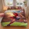 3pcs Football Player Action Bedding Set, Includes One Quilt Cover and Two Pillowcases, Bedroom and Guest Room Decoration. T723119