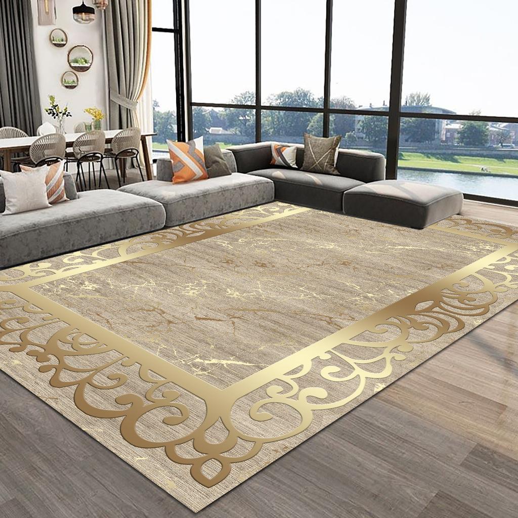 Europe Style Carpet for Living Room Abstract Sofa Table Side Area Rug Luxury Geometric Bedroom Decoration Rug Non Slip Floor Mat