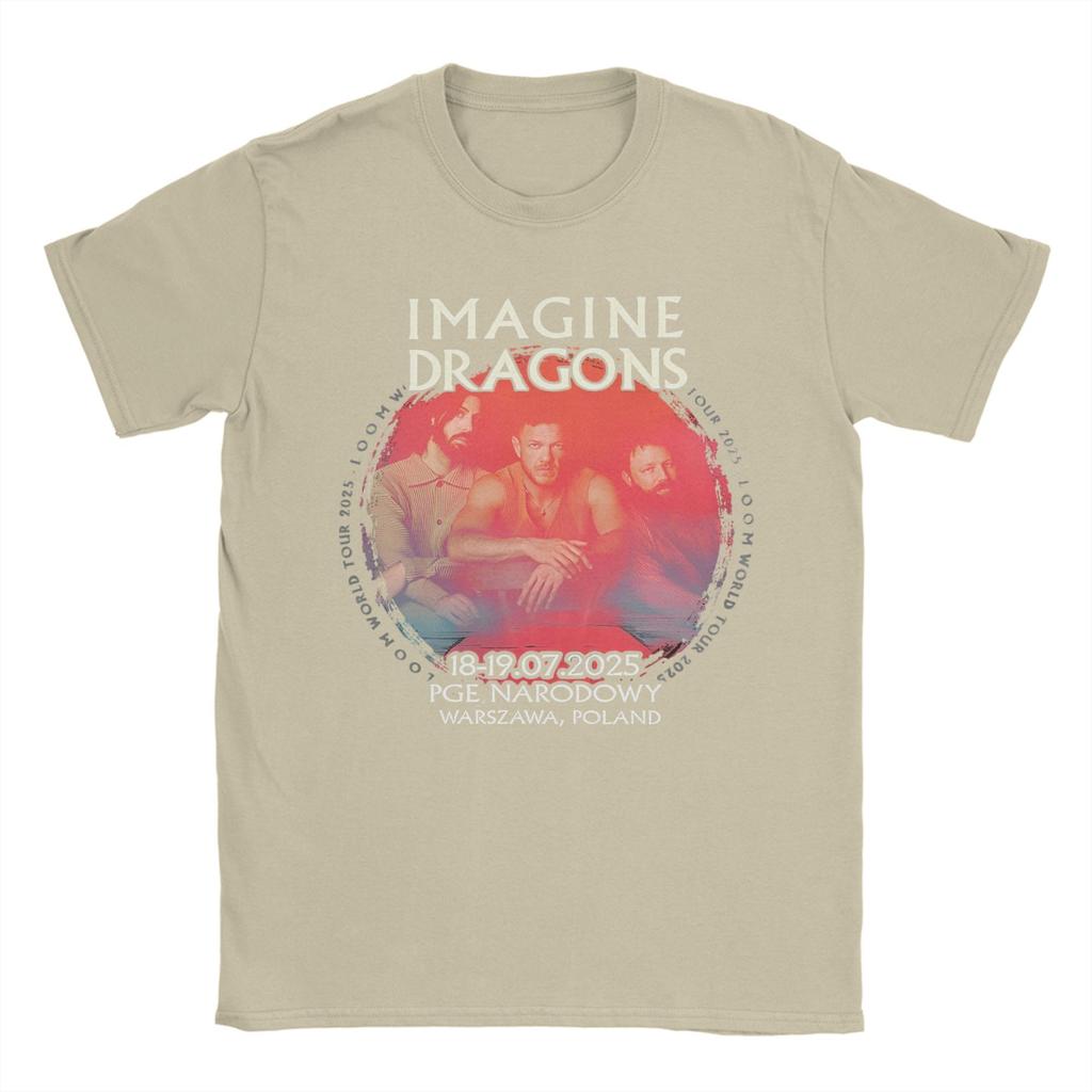 Imagine Dragons 2025 Tour Merch Unisex T Shirts 100% Cotton Tee Printed  Tops T-shirt
