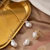 Freshwater Baroque Pearl Necklace Fashion Light Luxury High Sense Simple Temperament Jewelry Set