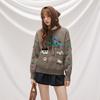UNIFREE Korean Style Jacquard Knit Pullover Sweater