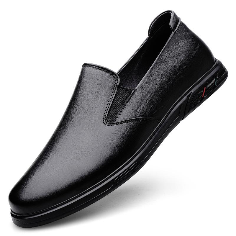 Casual Leather Shoes Men's Autumn Leather Business Dress Soft Leather Soft Sole Dad Men's Shoes