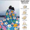 1pc Floral Pattern Blanket Warm, Cozy, And Soft, Suitable for Sofas, Beds, Cars, And Office Use.Perfect for Camping And Travel, Making It a Great Gift