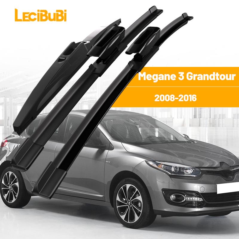 For Renault Megane 3 Grandtour 2008-2016 1set Front & Rear Windshield Wiper Blades Windscreen Wipers 2009 2010 2011 Accessories