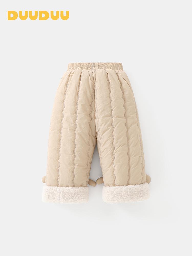 DUUDUU 2025 Quilted Toddler Pants: Thick, Warm Cotton for Autumn/Winter