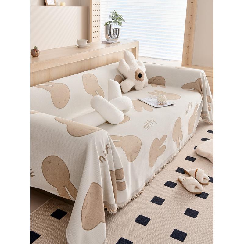 Cartoon Chenille Sofa Towel Cover Cloth Four Seasons Universal Sofa Backrest Cushion Cute One Full Covered Sofa Cover