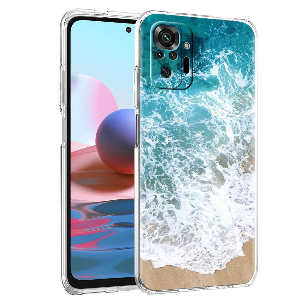 Soft Clear Case For Xiaomi Redmi Note 10 9 8 Pro 9S 10S 8T 9A 9C K40 7 9T 8A Shockproof Phone Cover Summer Vacation Beach Fundas