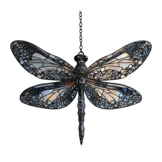 

Акриловый ловчий солнца «Стрекоза» Эффект витража Богемное подвесное украшение на окно для дома, улицы, сада Подарки для мамы, женщин 16 cm C