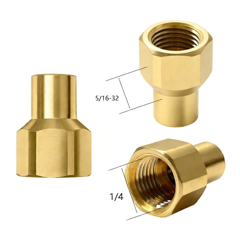 Pack of 1/2 Brass Air Chuck Adapters Locking Feature for Valves Ideal for Travel Kits and Automotive Repair