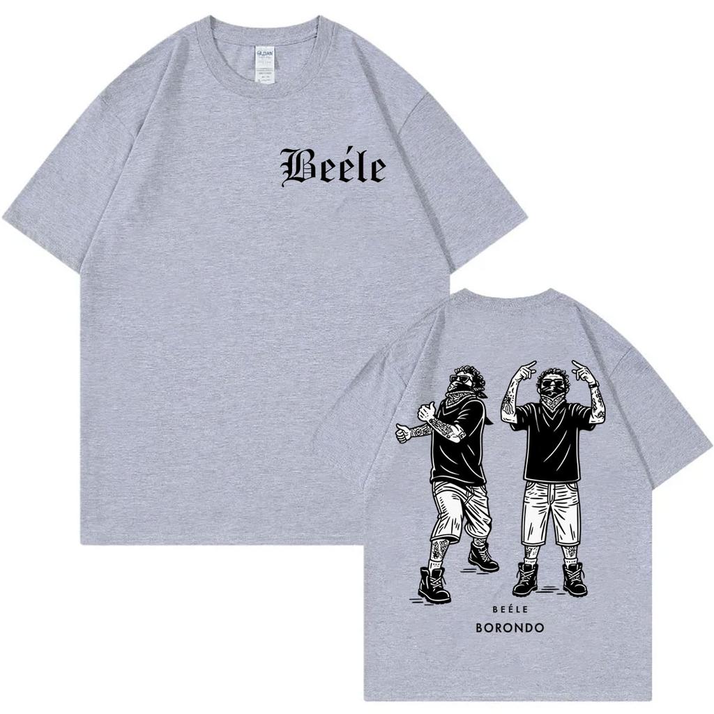 Rapper Beele Borondo Merch T-Shirt Unisex Unisex Mode Hip Hop Vintage Kurzarm-T-Shirts Sommer Lässig Locker Baumwoll-T-Shirts