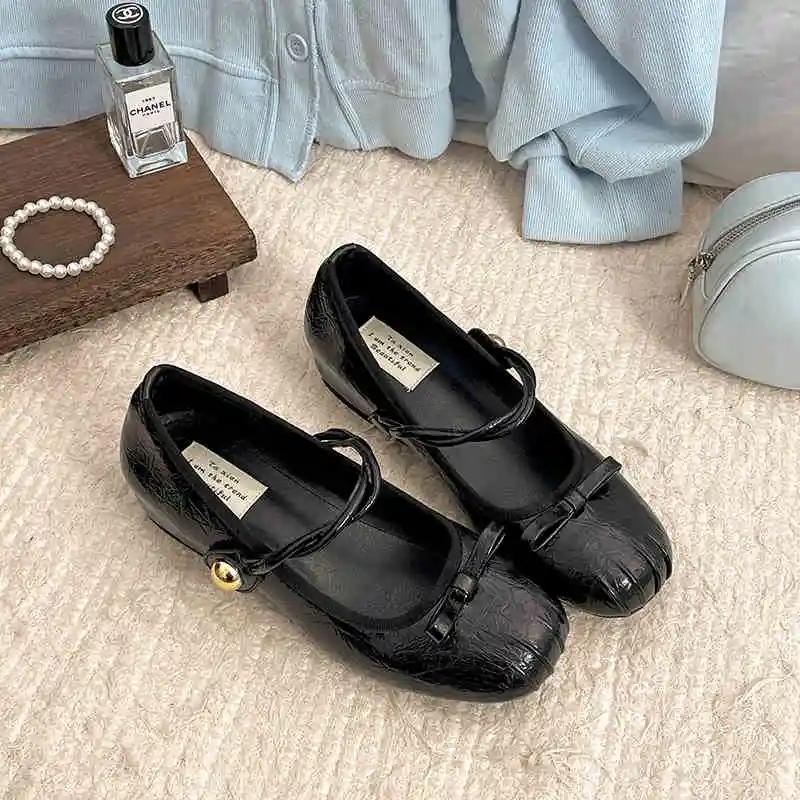 Candy Color Women Mary Jane Shoes Fashion Shallow Butterfly-knot Shoes Ladies Elegant Dress Internal Elevation Shoes