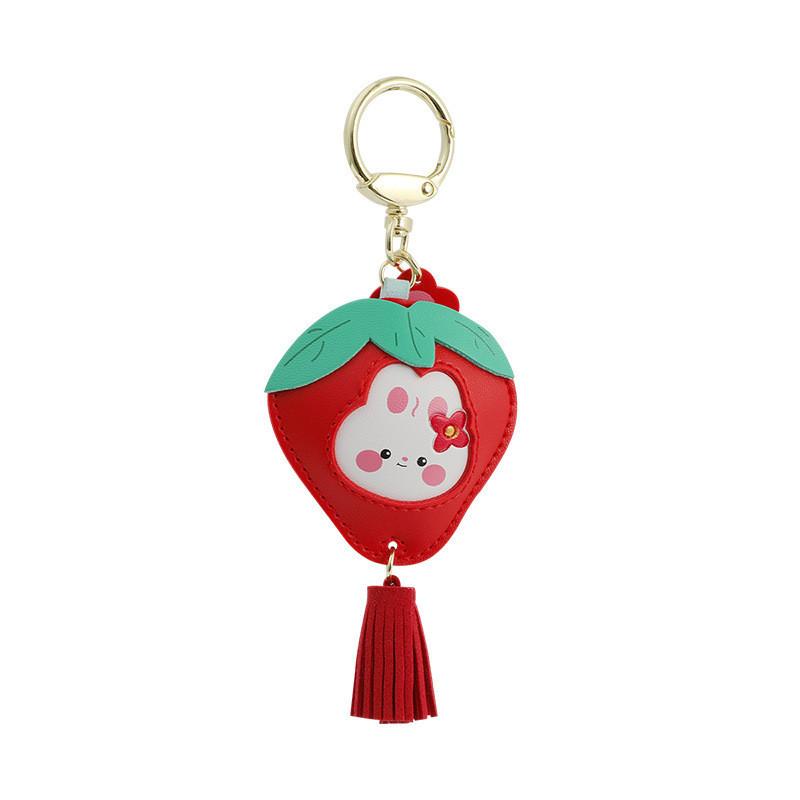Leather Lovely Fruit Rabbit Keychain Ideal For Birthdays Anniversaries And