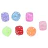 80pcs Mixed Colors 6 Sides Dice Charming Beads Acrylic Clear Dice Beads  for Jewelry Making Supplies
