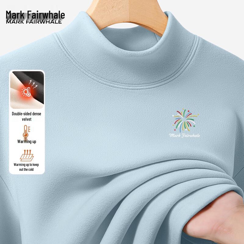 Mark Fairwhale Men s Thermal Mock Neck Long Sleeve T-Shirt 3XL