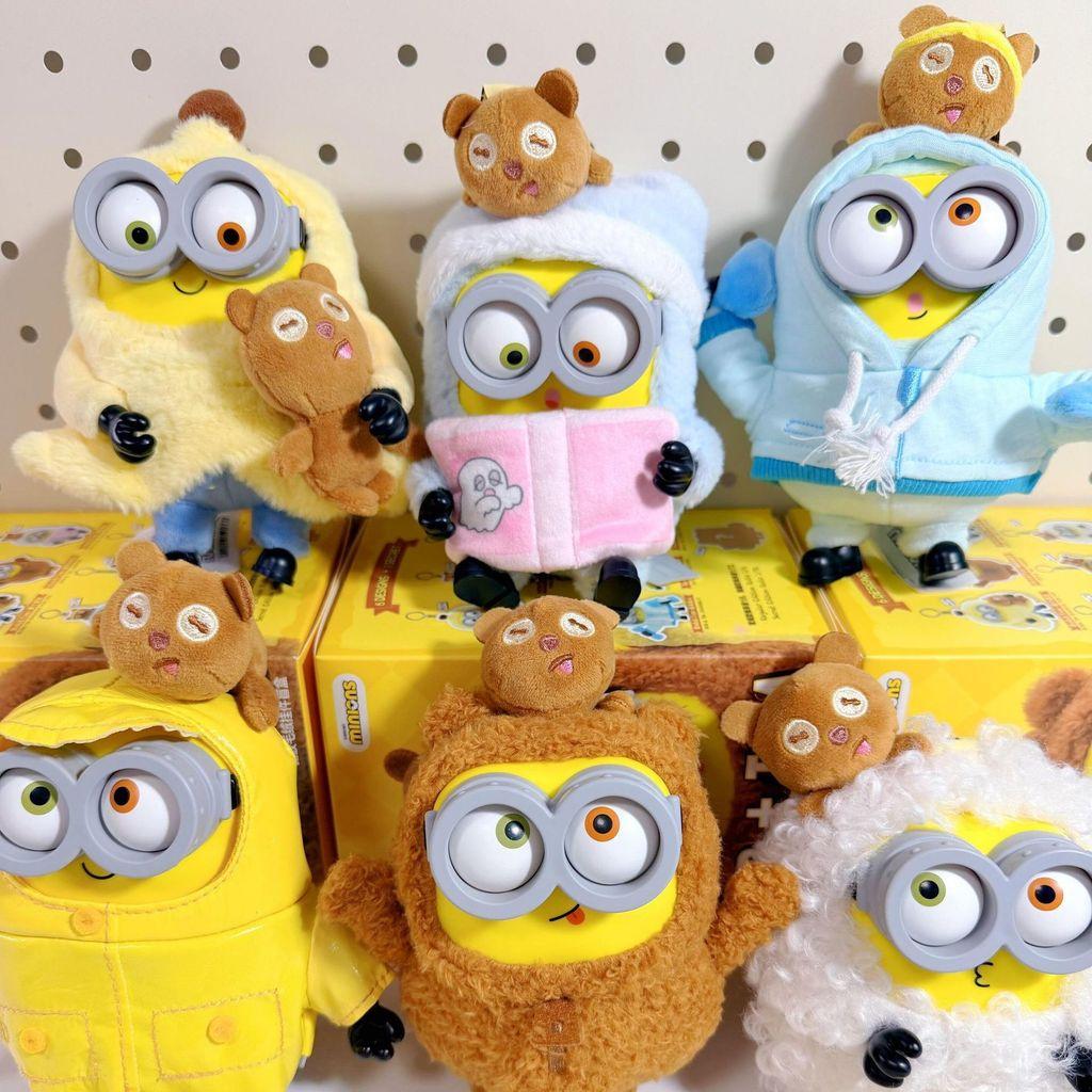 Peluche Bob e Tim dei Minions con Materiale Flessibile in PVC Perfetti per Collezionisti e Chi Fa Regali