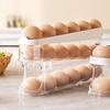 Egg Storage Box Organizer for Refrigerator Rolling Egg Organizer Holder Fridge Storage Organizer Food Storage Container