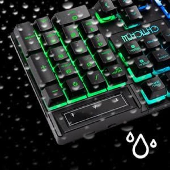 CHONCHOW Kabellose Gaming-Tastatur und -Maus Hintergrundbeleuchtet 3000mAh Wiederaufladbar Japanisch Kabellos und Gaming Kompatibel mit und Beinhaltet Japanisch