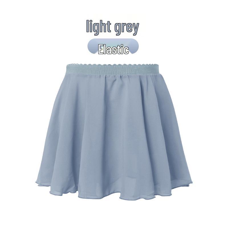 Mädchen Chiffon Elastischer Tanzrock – Leichte Übungskleidung