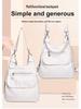 Damen Handtasche mit großer Kapazität aus gewaschenem weichem Leder, Umhängetasche, koreanischer Stil, vielseitiger Rucksack