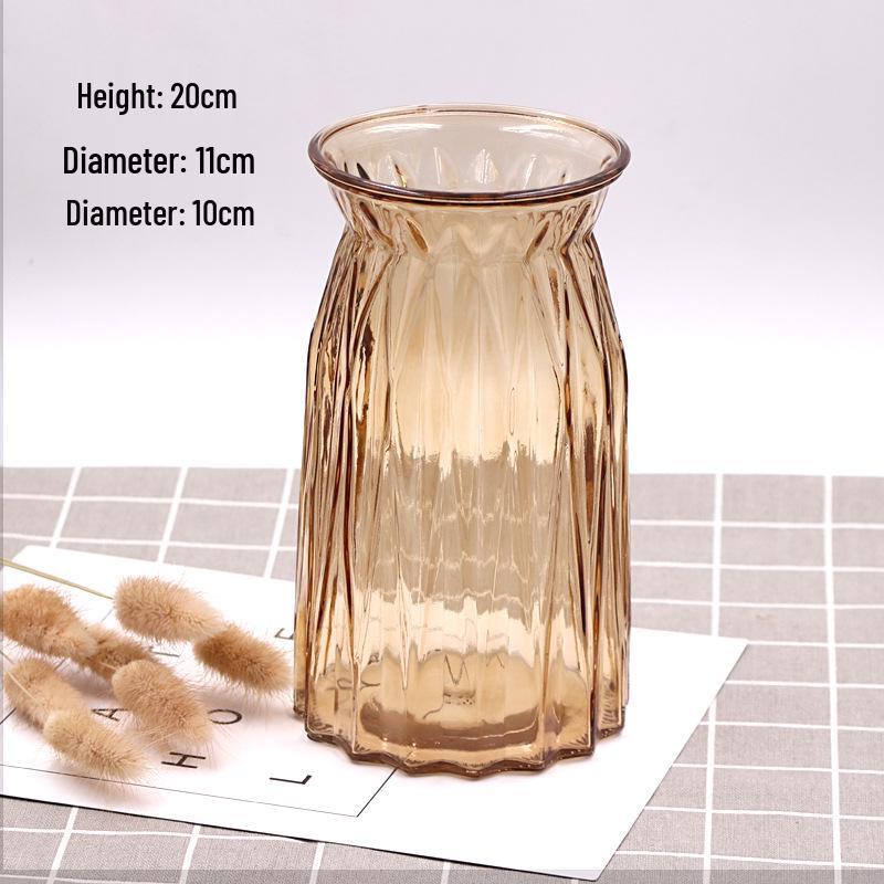 Pequeno Vaso de Vidro Criativo para Flores Frescas ou Secas - Ornamento para Mesa de Casa
