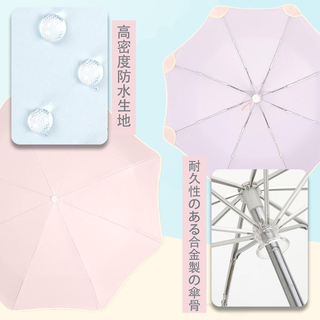 Folding Parasol for Compact Folding Automatic Opening and Rounded Safety 8 UV Sunburn Heatstroke Heat Suitable for Sunny and Rainy Windproof and Rainy