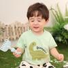 LUSON Baby Boy Cartoon Graphic Short Sleeve T-Shirt