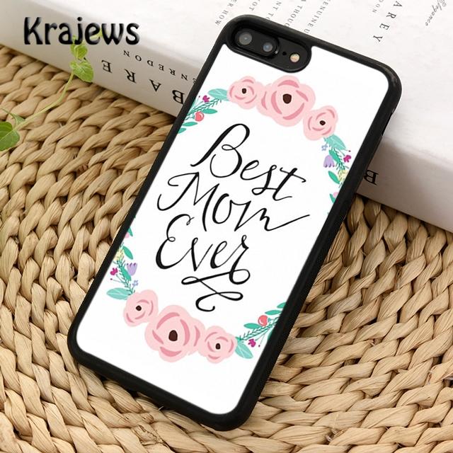 Krajews Best Mom ever In The World Phone Case Cover For iPhone 14 6s 7 8 plus X XR XS 11 12 13 pro max Samsung S21 S22ultra Plus
