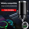 Car Super Fast Charger Dual Ports Support Android Apple Pull QC3.0 Fast Fast Charging 12-24V Ch W6C8