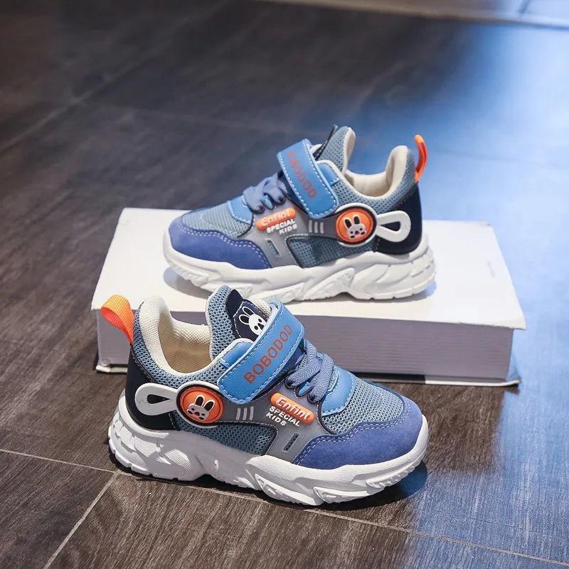 Real soft leather baby shoes 2025 spring and autumn new children's toddler shoes boys and girls breathable mesh functional sports shoes