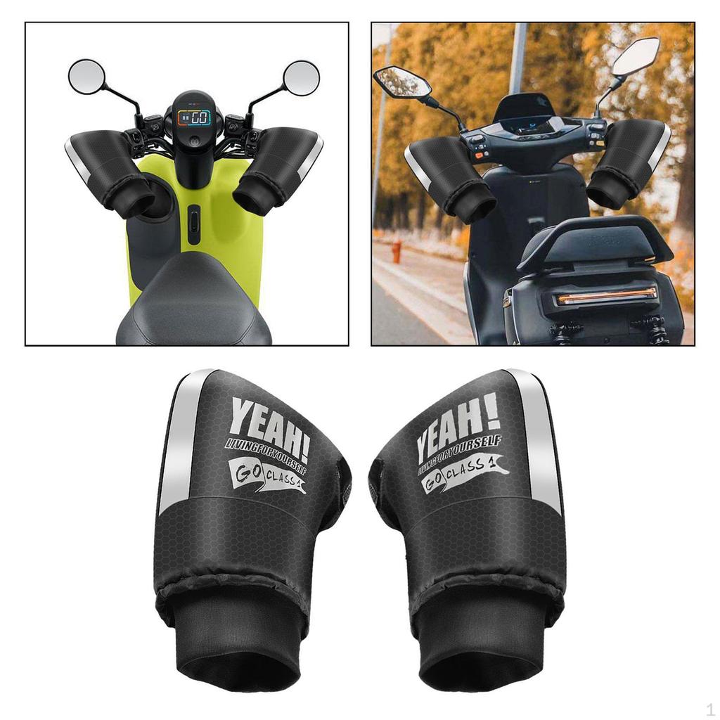Motorcykelstyrehandskar Mjuka Vindtäta Styrenskydd ATV Handmuffar för Kallt Väder, Motorcykel,