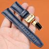 22mm 20mm Genuine Leather Alligator Texture Watch Band for IWC Portofino Men's Watch, Soft Comfortable Replacement Strap, Luxury