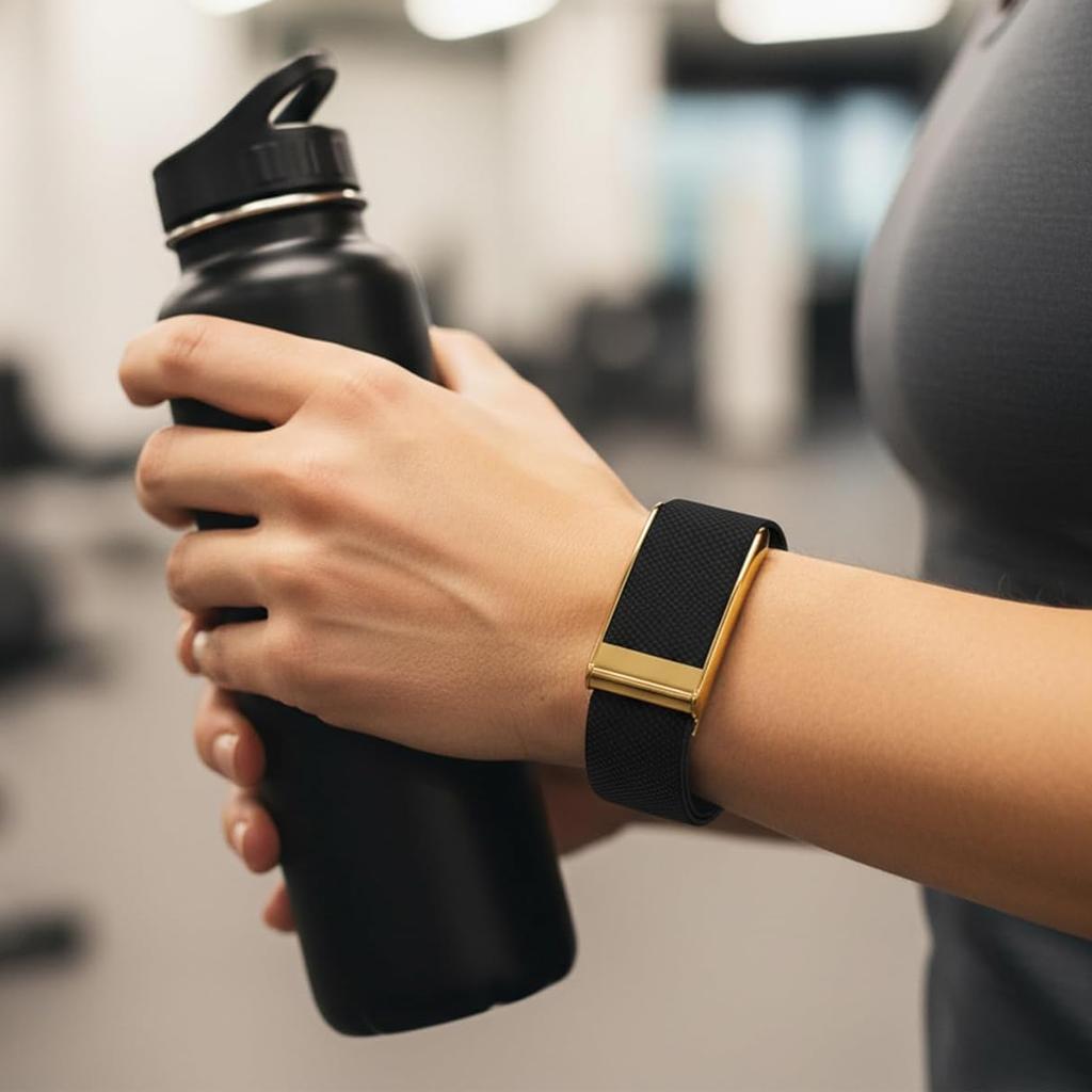 Nylon Fitness Band for Whoop 5.0 Strap for Whoop 5.0MG Woven Elastic Sports Strap with Gold/Silver/Rose Gold Metal Frame