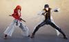 TAMASHII NATIONS Rurouni Kenshin Šermíř Romantický Shinomori Aoshi přibližně 165 mm malovaná pohyblivá figurka SHFiguarts - Příběh Meiji - PVC a ABS