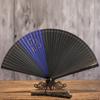 Creative and Elegant All-Bamboo Folding Fan from Laochangmen, Plain Color Fan, Hanfu Ancient Style, Simple and Fashionable Retro Bamboo Green