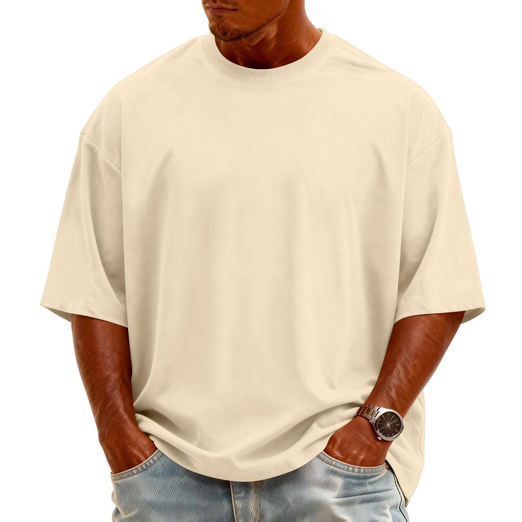 Men's Knit -Neck Short Sleeve T-Shirt | Fashion Casual Pullover For Daily & Weekend Wear