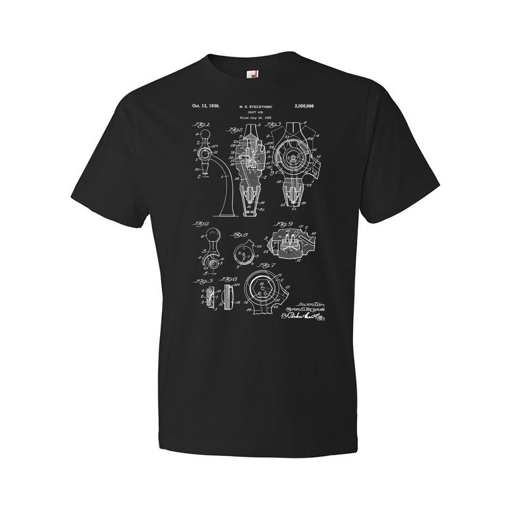 Draft Drink Tap Patent Shirt Brewing Gift Bar Shirt Bartender Gift Beer Apparel XXL